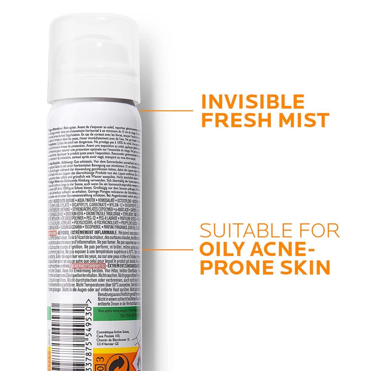 La Roche Posay ProductPage Sun Anthelios Mist Spf50 75ml 3337875549530