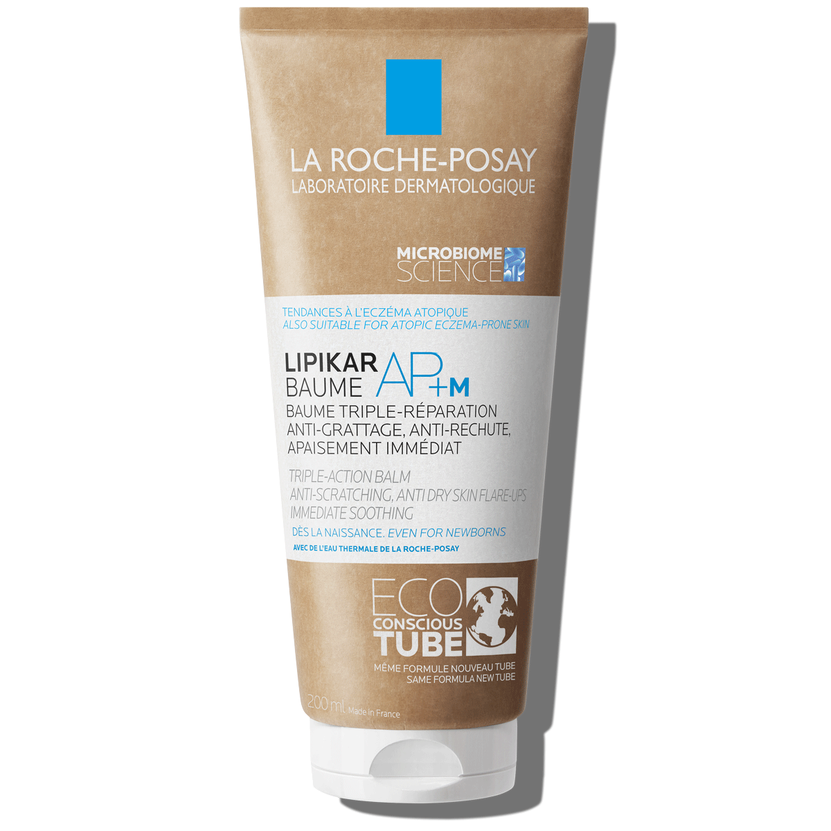 La Roche-Posay's Lipikar Baume AP+ M, an eco-conscious product for eczema-prone skin.